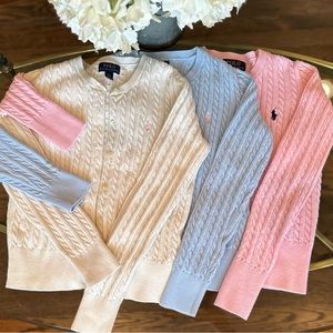 Bundle of three POLO Ralph Lauren cardigans